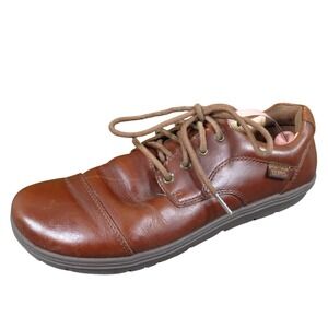 LEMS Nine2Five Men's Size 8.5 Brown Leather Minimalist Dress Shoes Comfort
